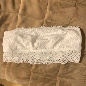 Aerie longline lace bandeau bralette with straps